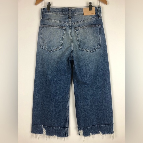TRAVE Audrey Cropped Wide-Leg Jeans Size 27 - Picture 9 of 16